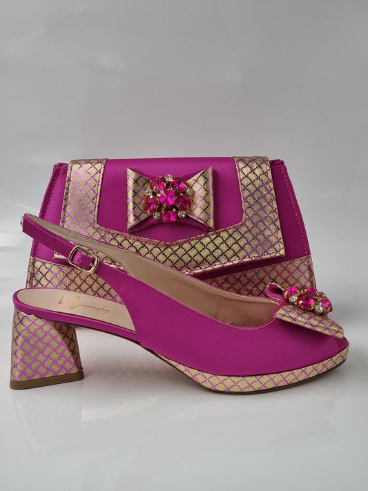 Fuchsia Pink/Gold Scaled Set
