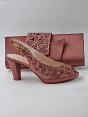 Onion Pink Floral Design - Classic Shoes London