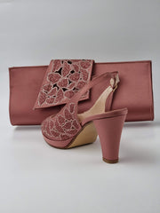Onion Pink Floral Design - Classic Shoes London