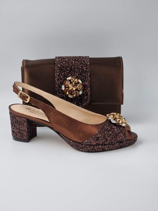 CHOCOLATE GLITTER LOW - Classic Shoes London