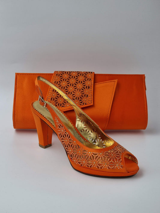Orange 'Laser' Set - Classic Shoes London
