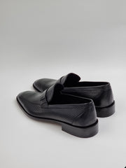 Perforated Leather Strip Loafers - Classic Shoes London