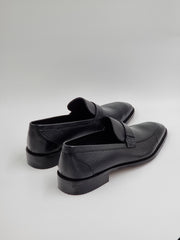 Perforated Leather Strip Loafers - Classic Shoes London