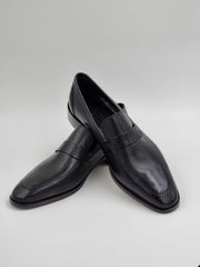 Perforated Leather Strip Loafers - Classic Shoes London