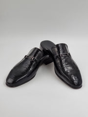 Black Buckle Half-Shoes