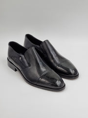 Black Plain Croc Shoes