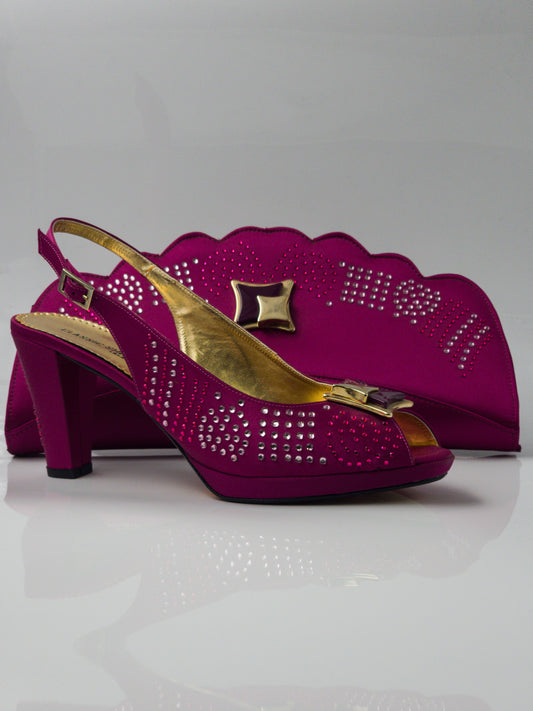 Magenta Square Ornament Set