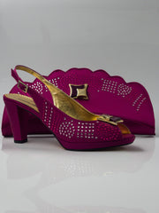 Magenta Square Ornament Set
