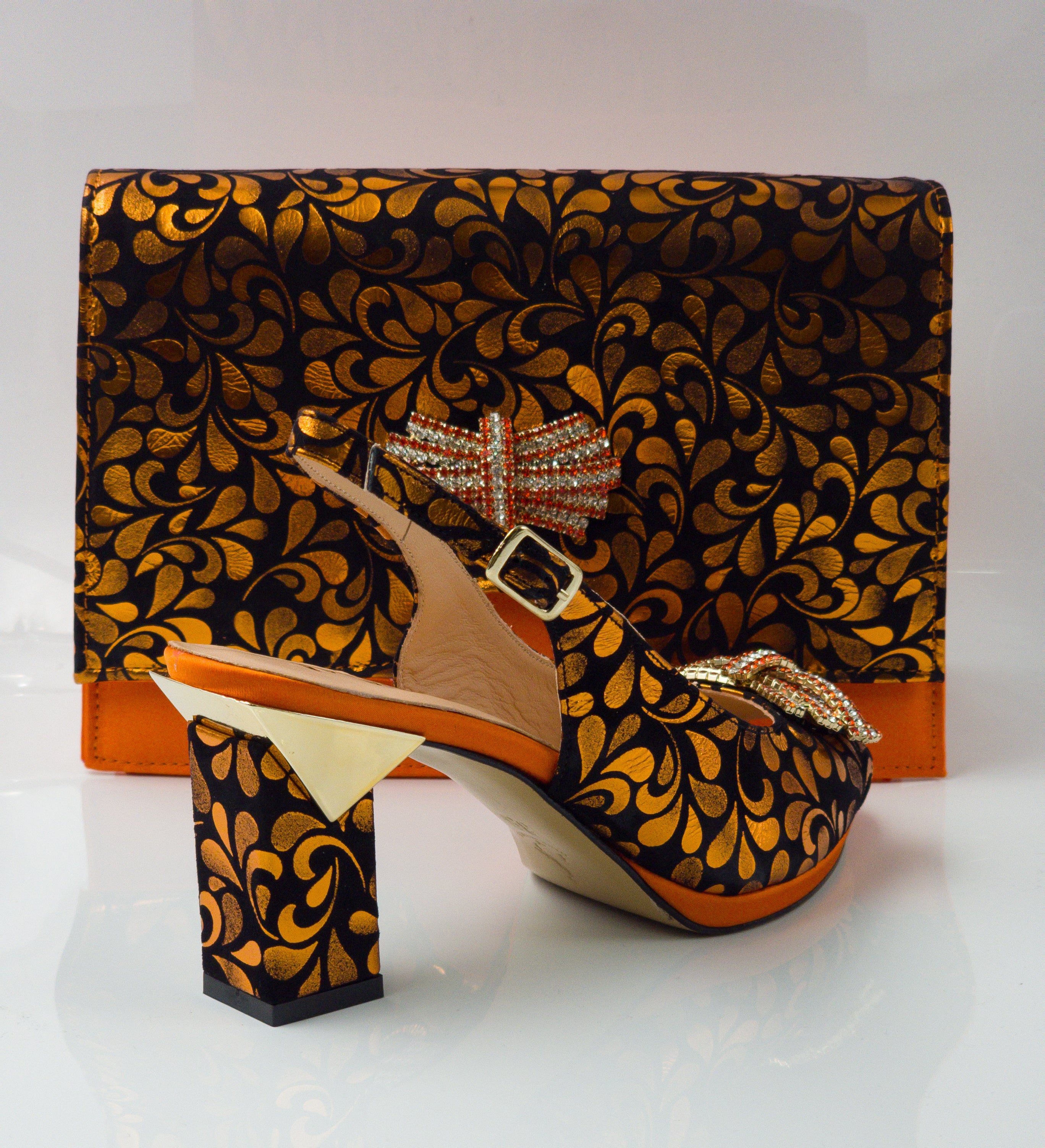 Orange/Black Bloom High