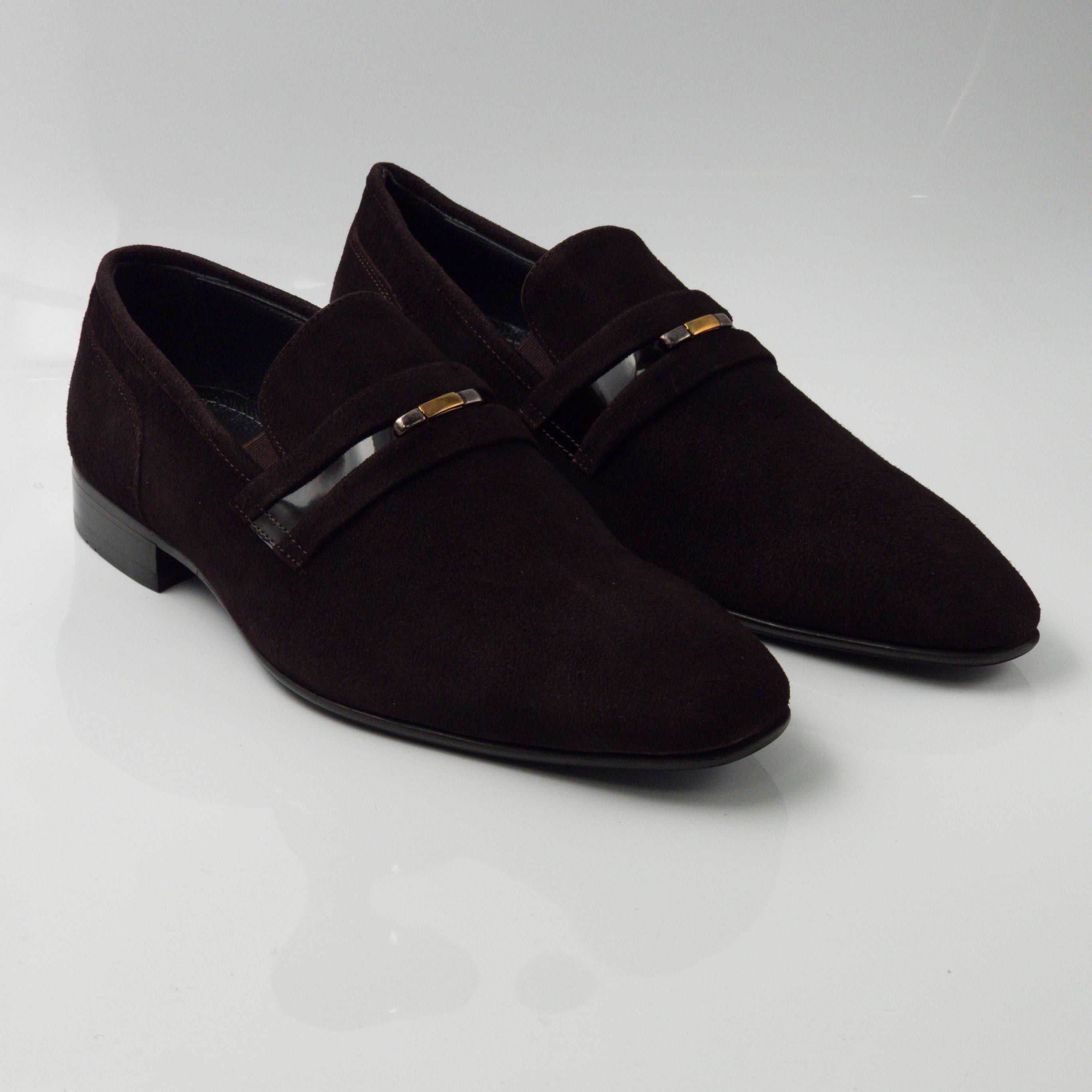 Brown Plain Suede Shoes