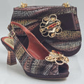 Chocolate Etched Abstract Jewel Heel Set