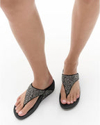 FitFlop Lulu Multi Tonal Glitter Flip Flops Toe-Post