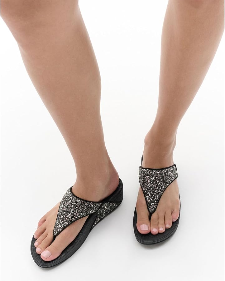 FitFlop Lulu Multi Tonal Glitter Flip Flops Toe-Post