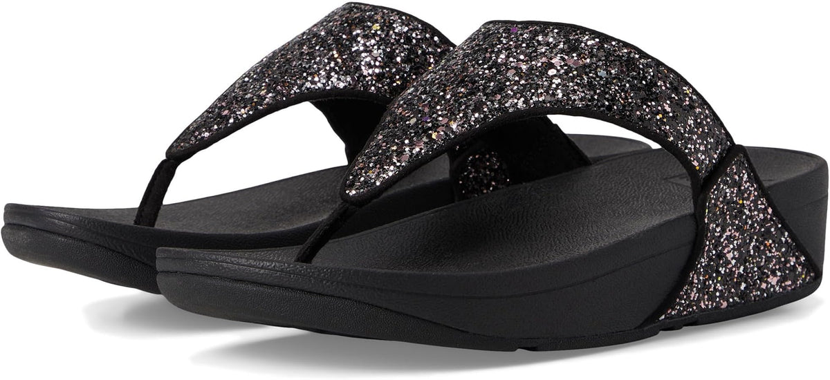 FitFlop Lulu Multi Tonal Glitter Flip Flops Toe-Post