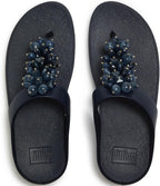 Fitflop Navy Fino Bead-cluster Toe-post