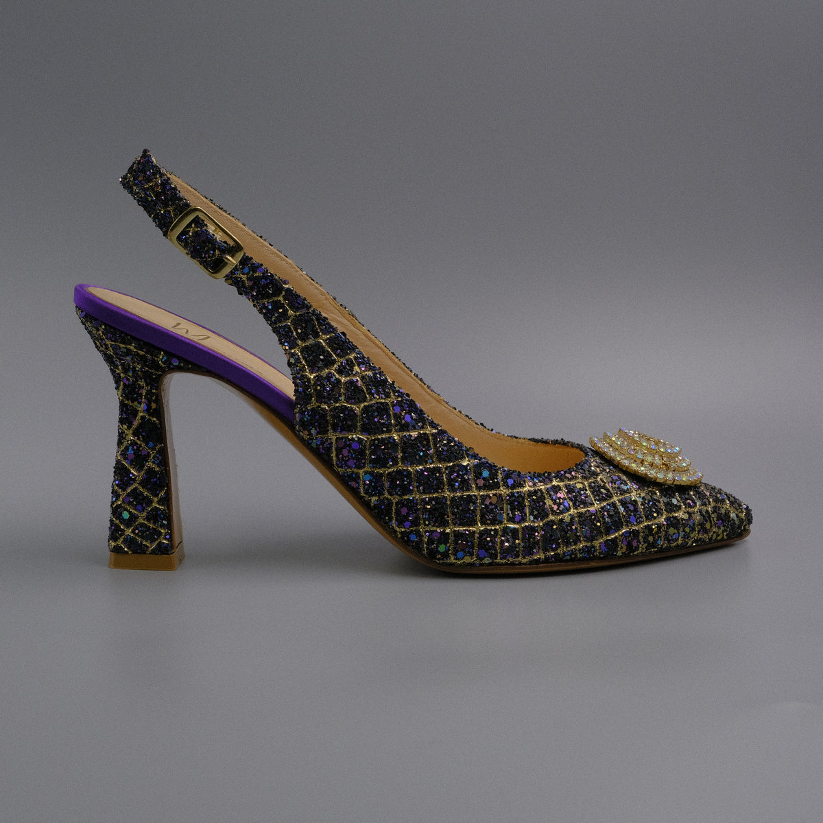 Purple/Gold Glittered Covered Set