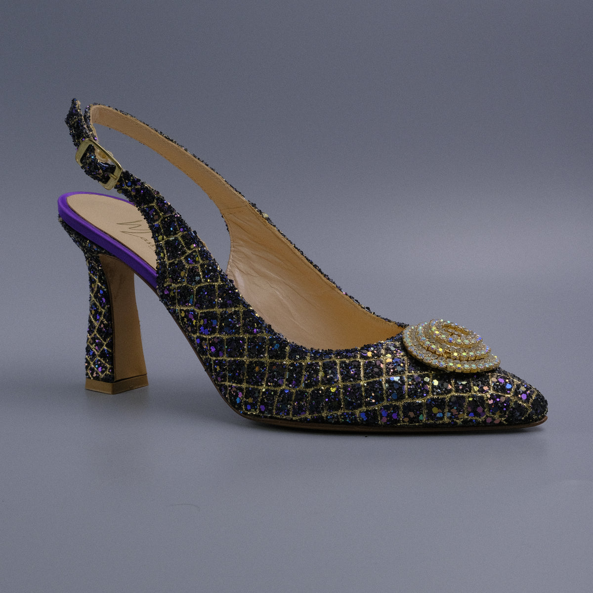 Purple/Gold Glittered Covered Set