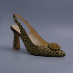 Choc/Gold Glittered Covered Set
