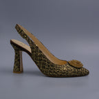 Choc/Gold Glittered Covered Set
