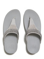 FitFlop Silver Lulu Ombre Crystal Toe-post Sandals