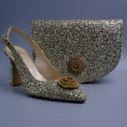 Gold Glittered Covered Set
