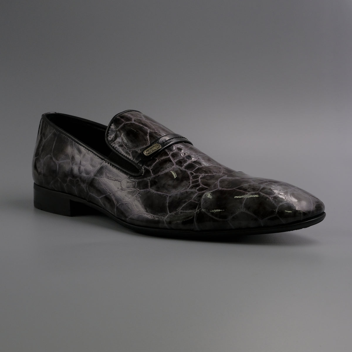 Patent Grey Smoke Shoes