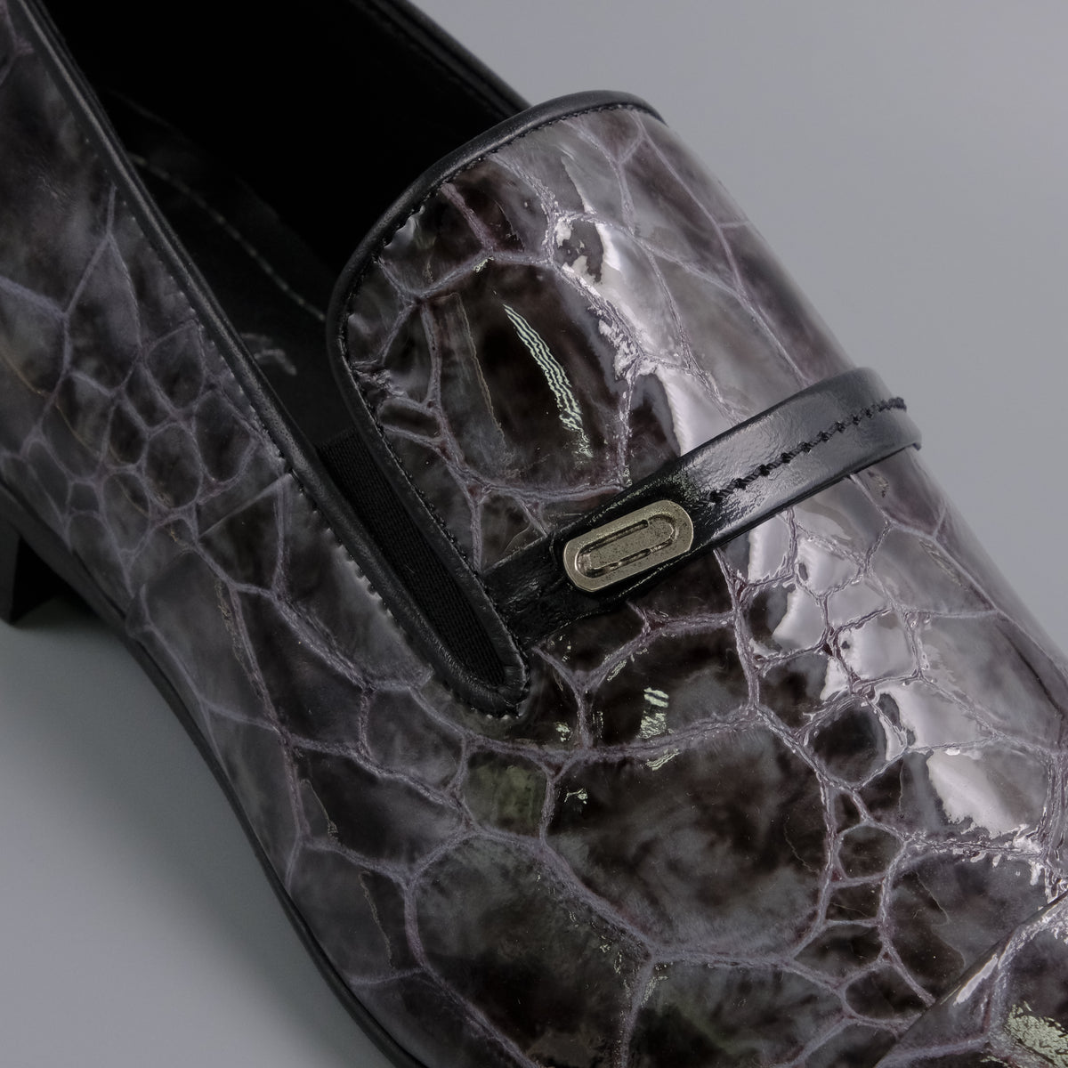 Patent Grey Smoke Shoes