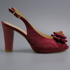 Burgundy Glittered High Set
