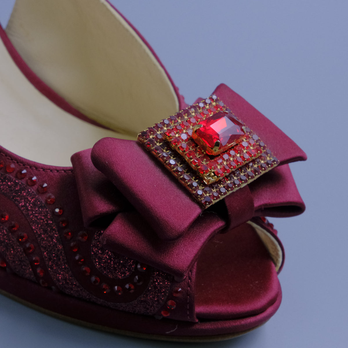 Burgundy Glittered High Set
