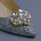 Silver Glittered Jewel Covered Set