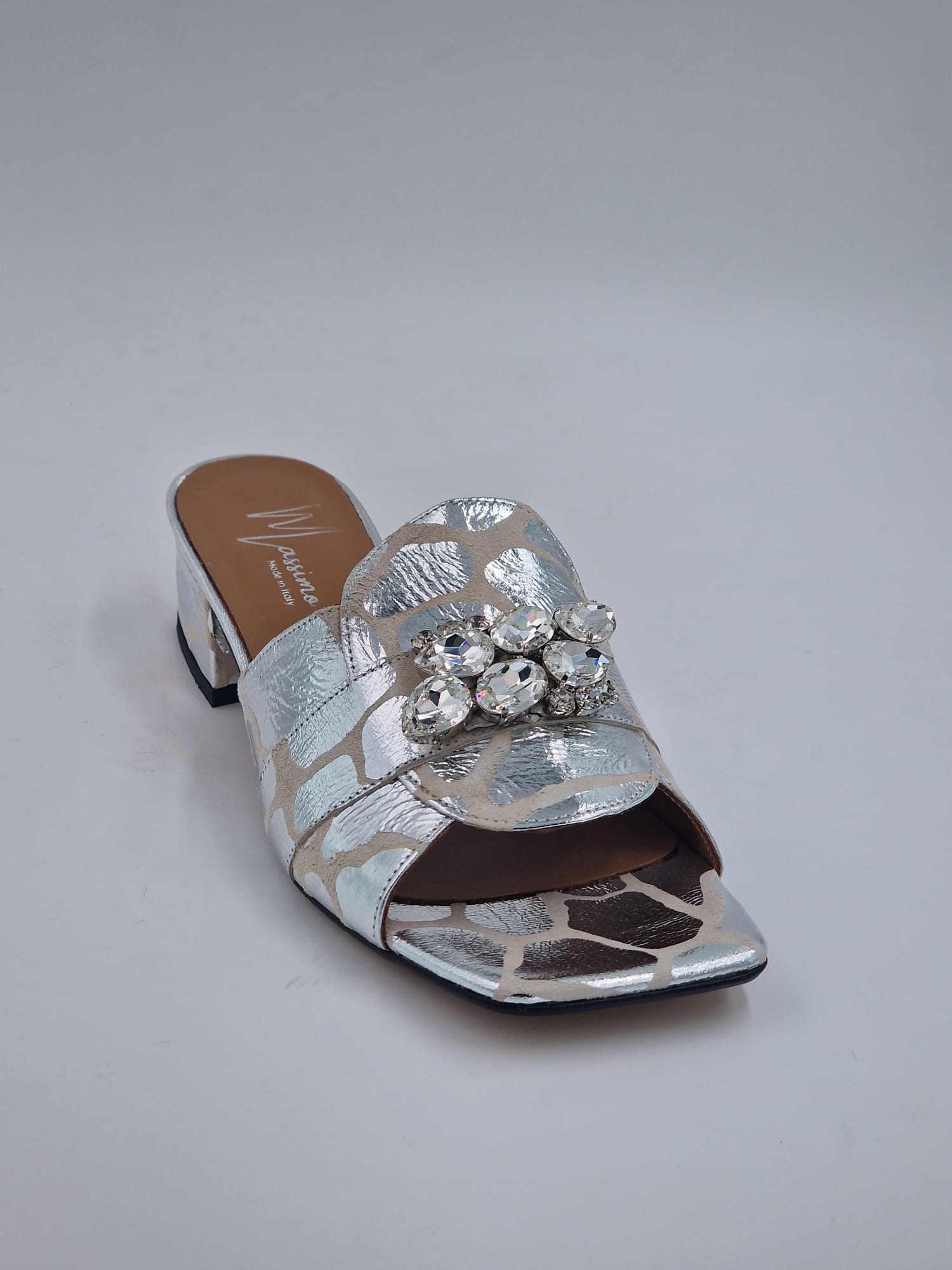 Silver Webbed Slippers