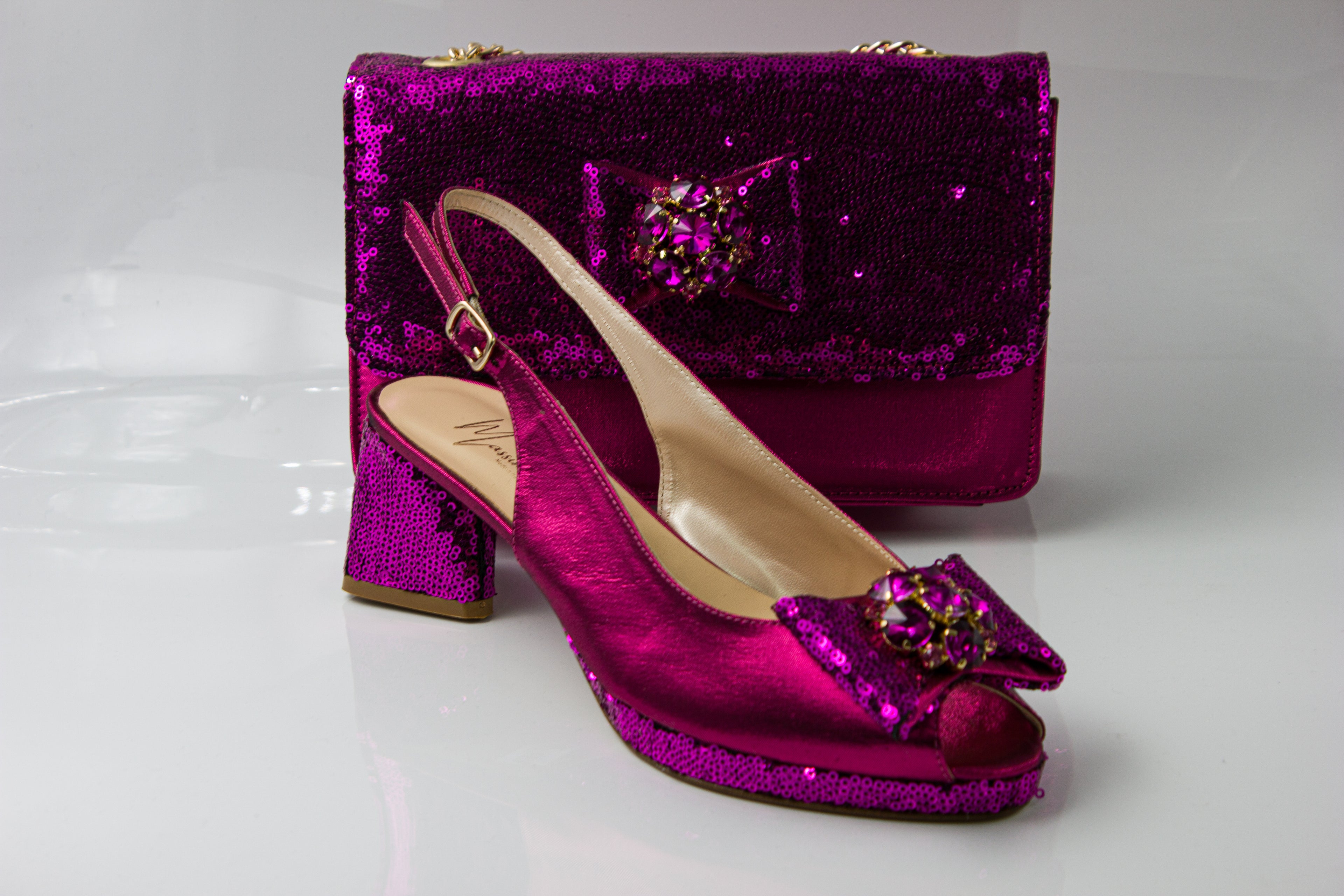 Magenta Sequined Set