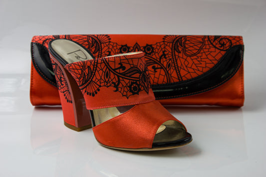 Coral Webbed Slipper Set