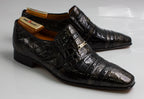 Anthracite Black Patent Croc - Italian Men's Shoes - Classic Shoes London