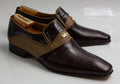Dark Brown Tan Croc - Italian Men's Shoes - Classic Shoes London