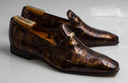 Chocolate Patent Croc - Italian Men's Shoes - Classic Shoes London