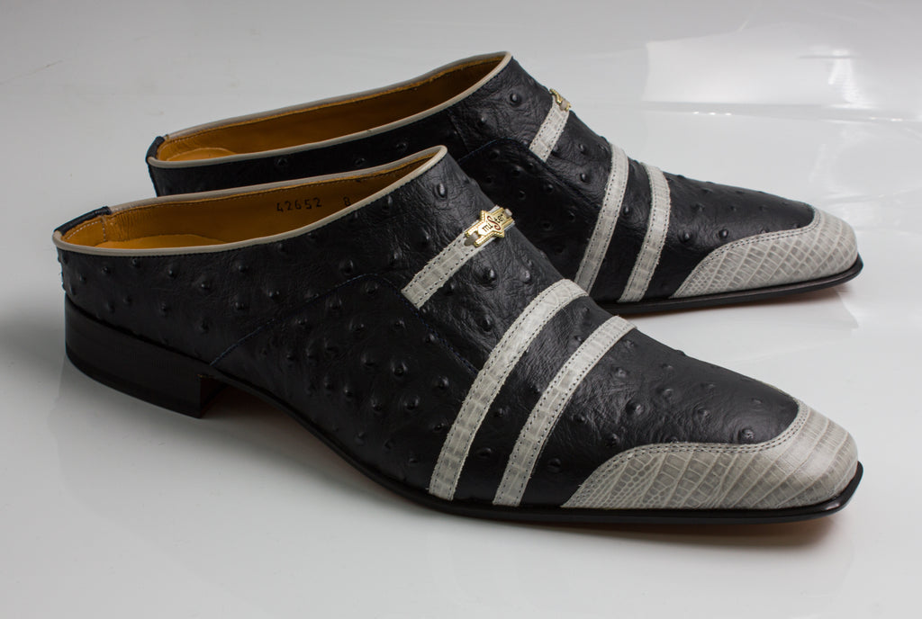 Navy/Grey Ostrich Half