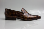 Chocolate Patent Croc - Italian Men's Shoes - Classic Shoes London