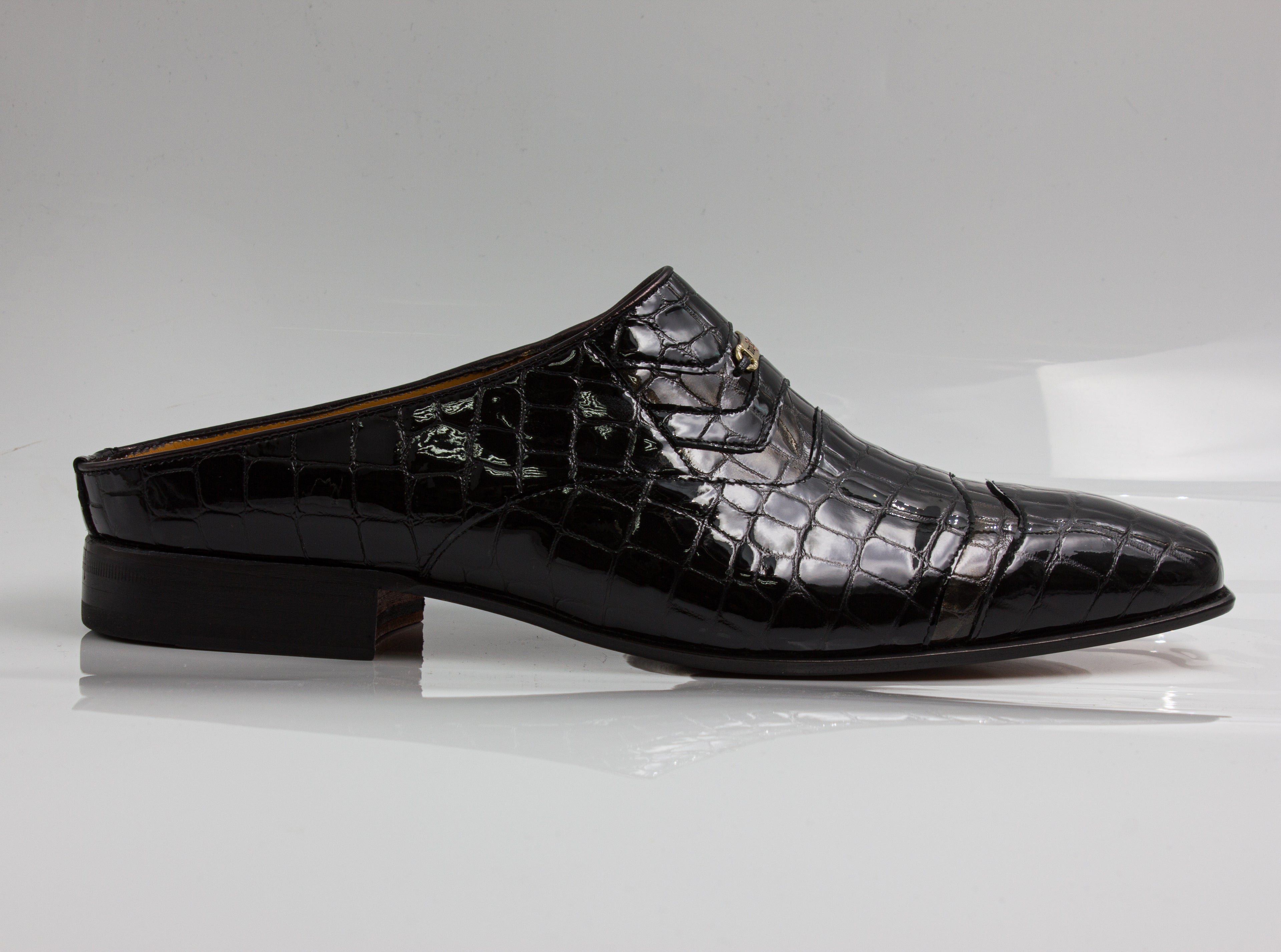 Black/Anthracite Patent Croc Half