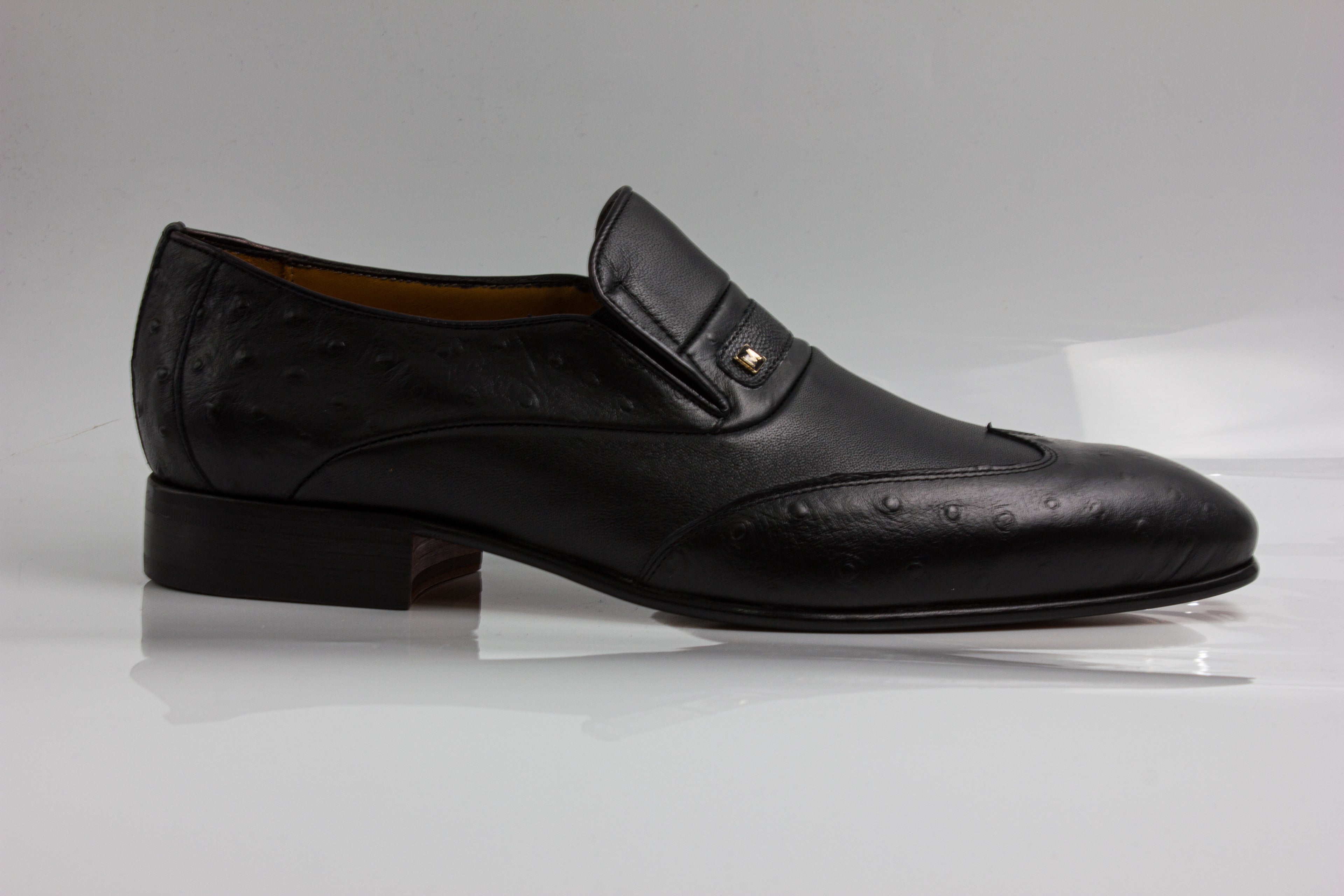 Black Ostrich Wingtip
