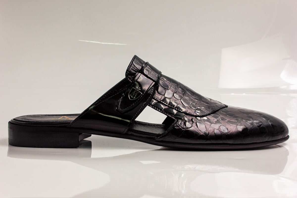 Black Tear Half Shoes