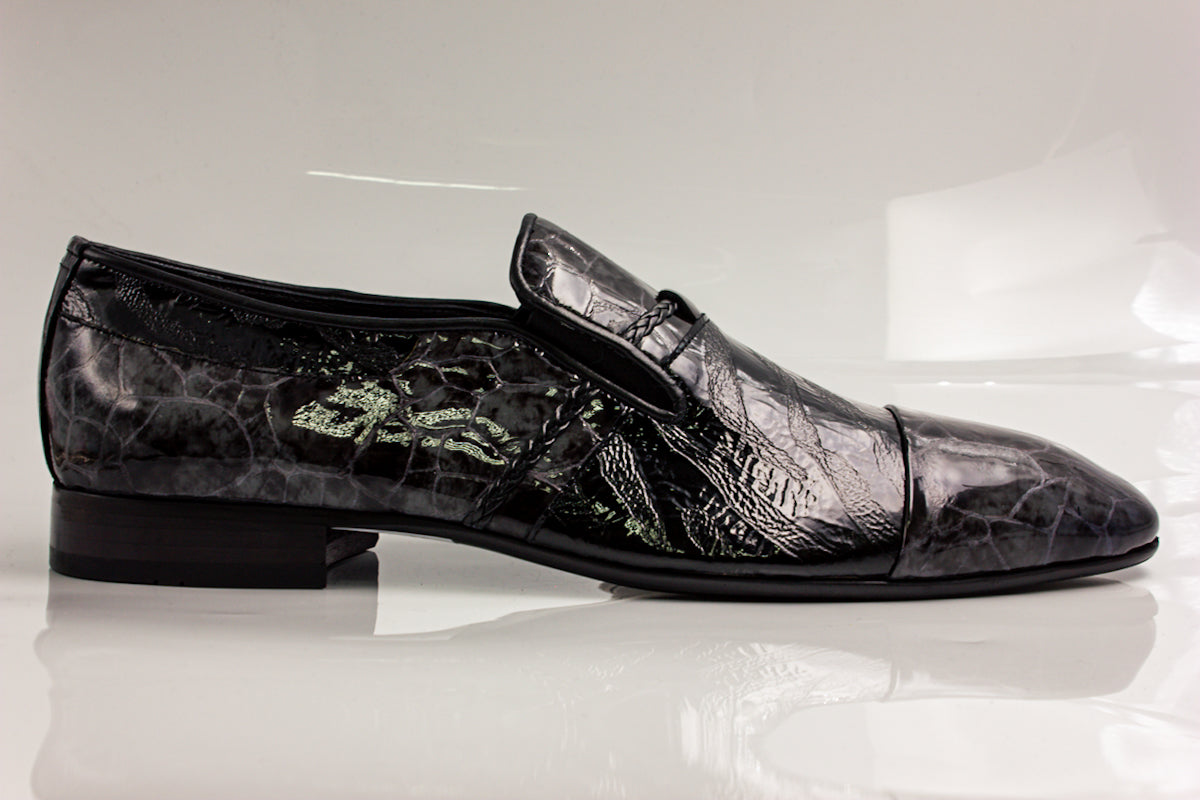 Grey Patent Stone Shoes