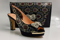 Massimo Black Gala Set - Italian Shoe and Bag Set - Classic Shoes London