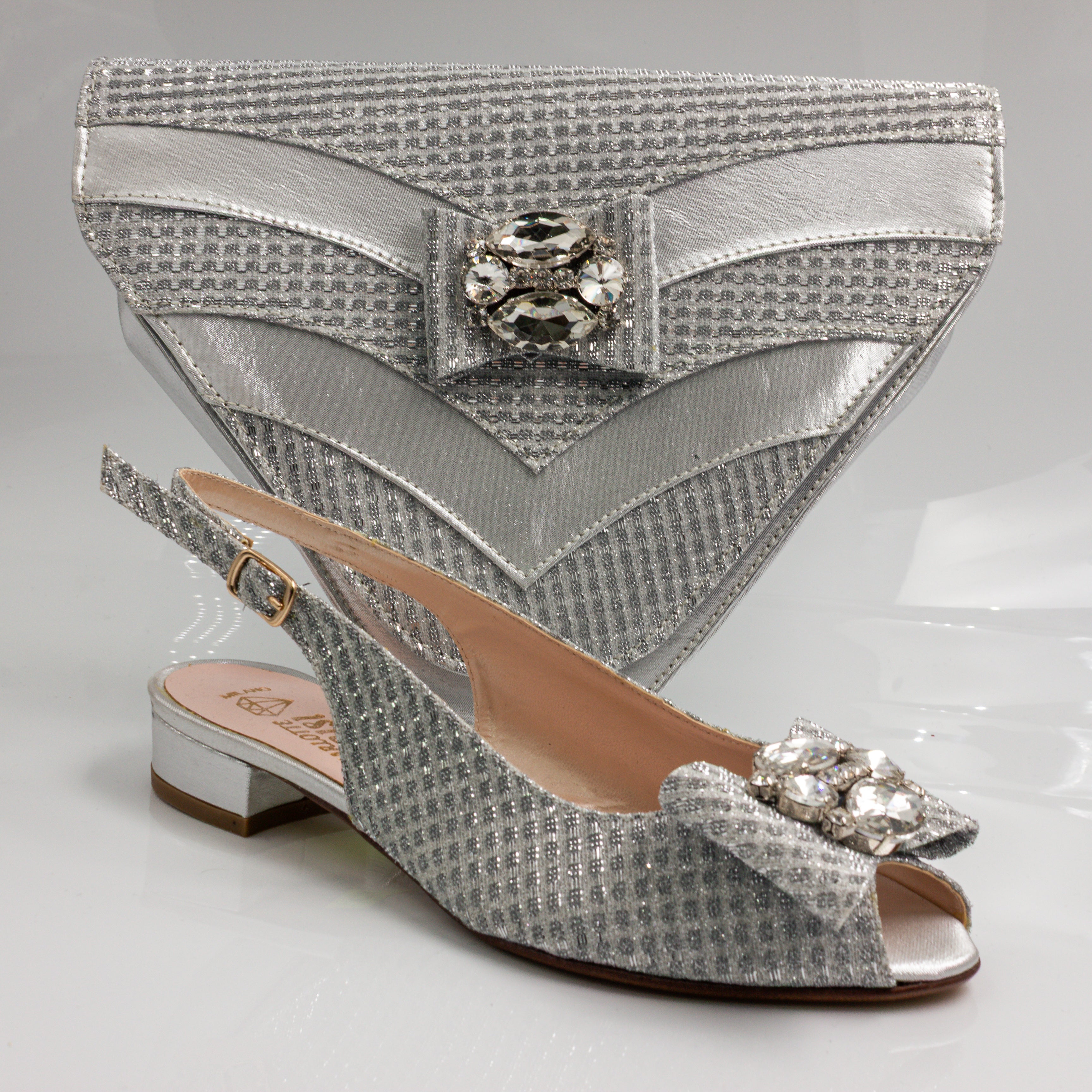 Silver Glitter Patterned Mama Set