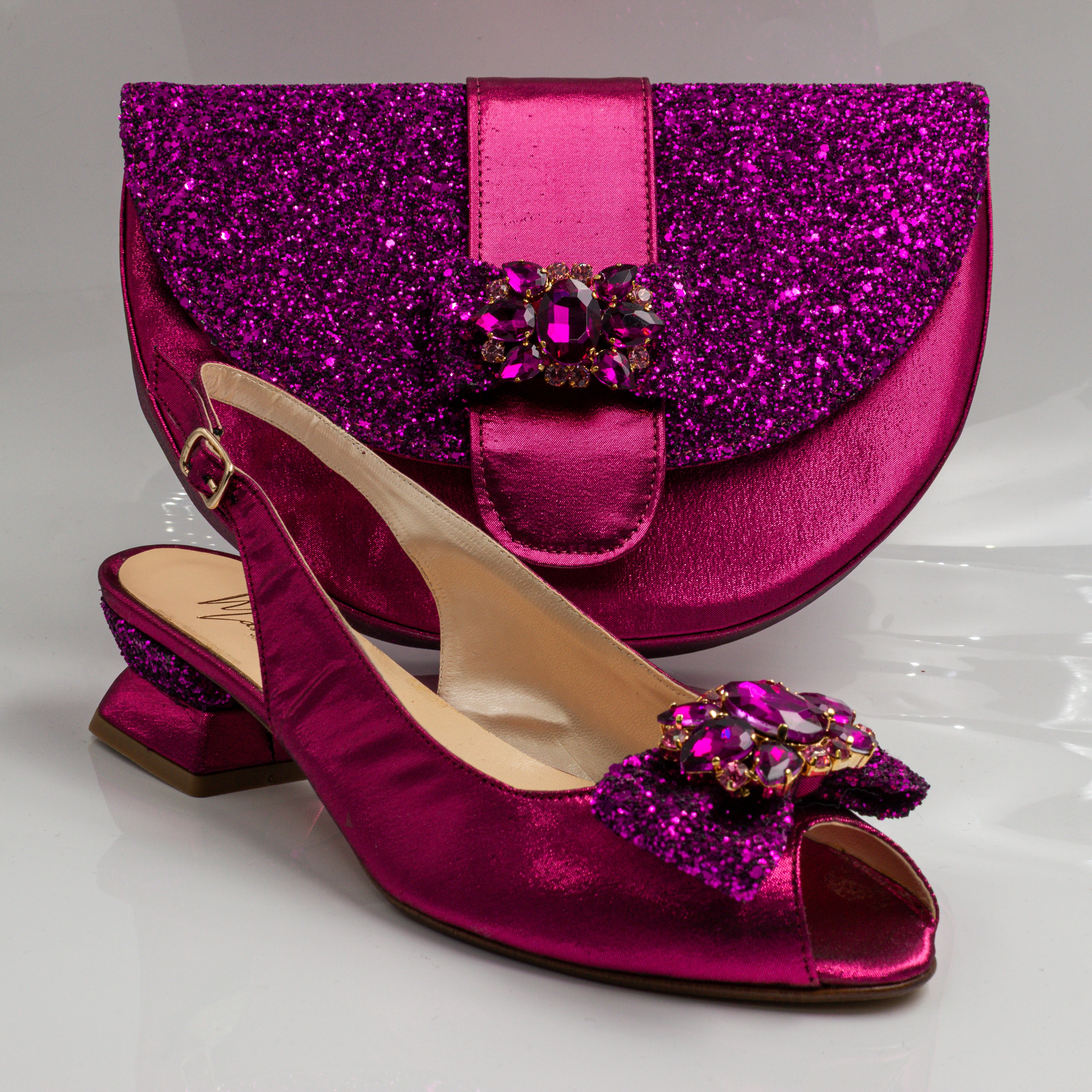 Magenta Glittered Mama Set