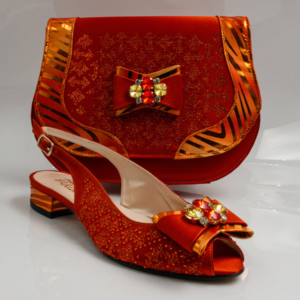 Burnt Orange Glittered Mama Set