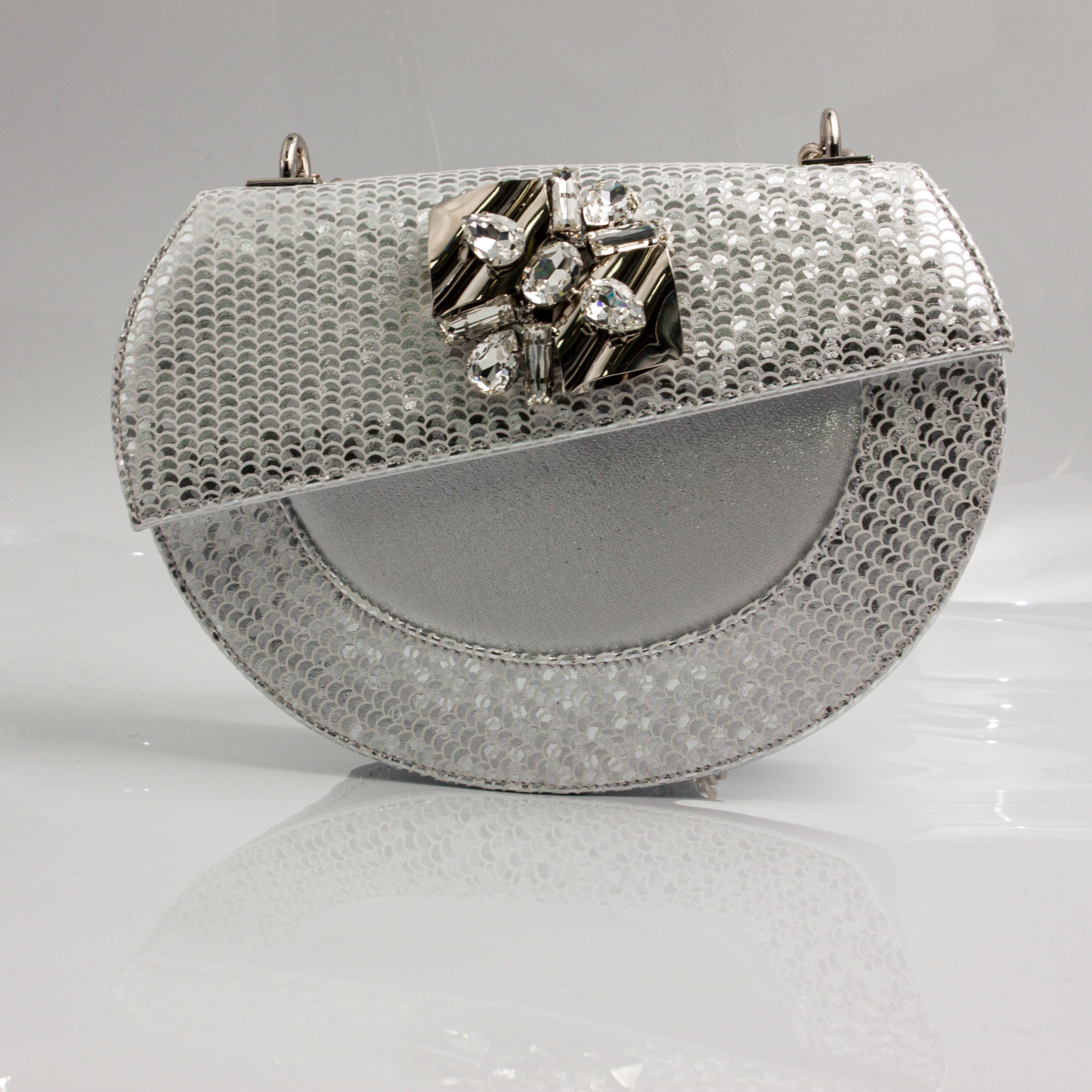 Silver Marcella Ornate Heel Set