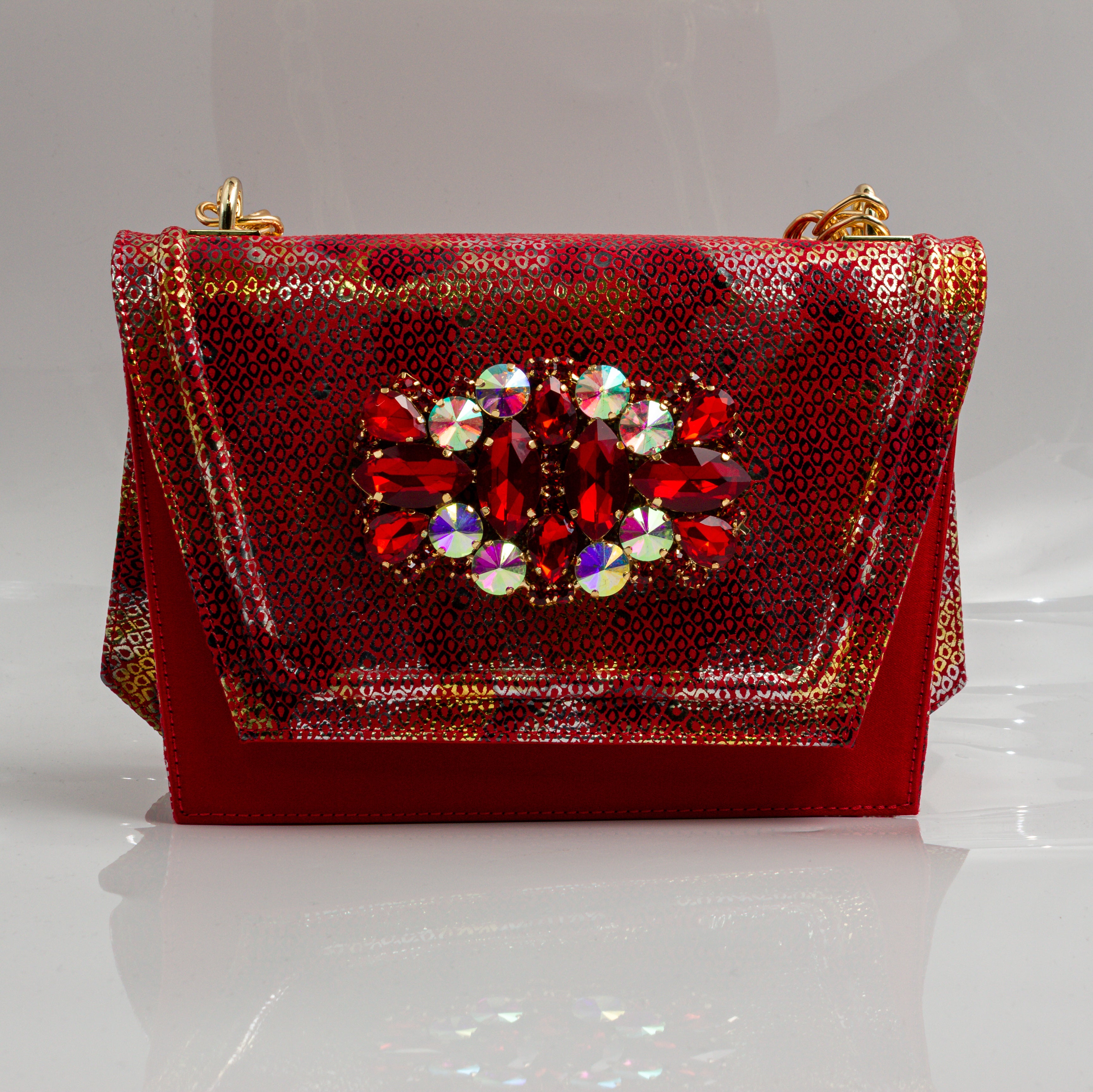 Red Marcella Ornate Heel Set