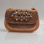 Rose Gold Terazzo Faceted Heel Set - Italian Shoe and Bag Set - Classic Shoes London