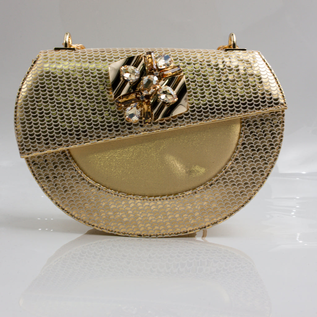 Gold Scallop Ornate Heel Set